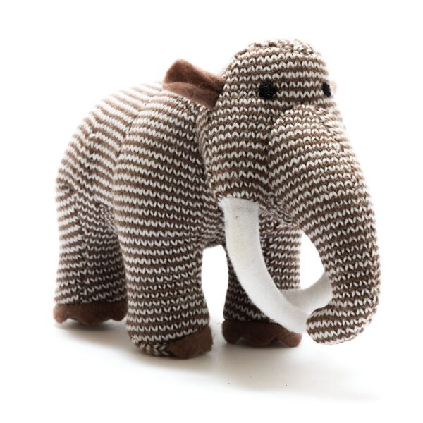 Knitted Woolly Mammoth Rattle for Babies - Best Years Rattles