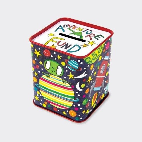 Adventure Fund Money Tin for Kids - Rachel Ellen - Children's Money Box - Money Tins and Money Boxes for Children