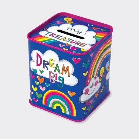 Dream Big Money Tin for Children - Rachel Ellen - Children's Money Box - Money Tins and Boxes for Kids
