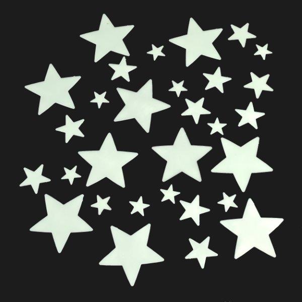 Glow in Dark Stars - Rex London - Adhesive Glow Stars for Children's Rooms