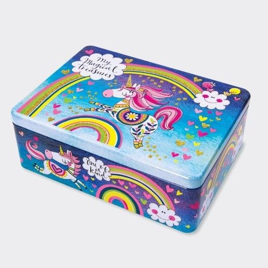 Unicorn Treasure Tin for Children - Rachel Ellen - Children's Unicorn Storage Tin for Treasures