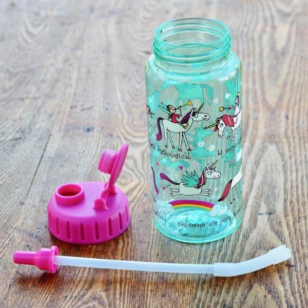 Reusable Unicorn Drinking Bottle with Straw for Children - Tyrrell Katz Eco-Friendly Children's Drinking Bottles