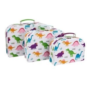 Roarsome Dinosaur Suitcases - Sass and Belle - Storage Stacking Cases for Children's Rooms