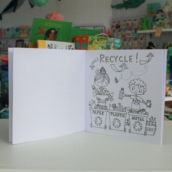 Together We Can Save the Earth Colouring Book for Children - Rachel Ellen Designs