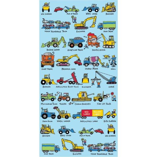 Trucks Cotton Towel for Children - Tyrrell Katz - Children's Vehicles Towels - Kids Towels