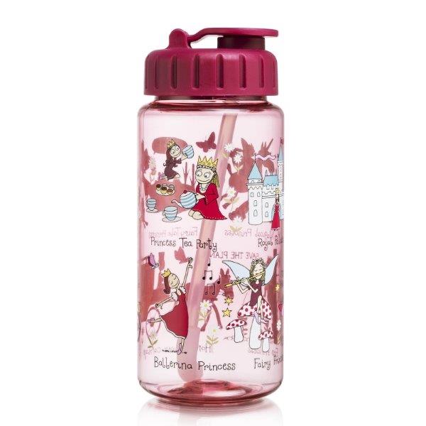 Tyrrell Katz Princess Drinking Bottle with Straw - Reusable Eco-Friendly Children's Drinking Bottles