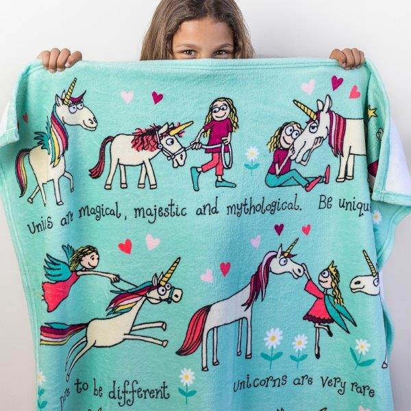 Unicorn Snuggle Blanket for Children - Tyrrell Katz - Children's Fleece Blanket - Kids Soft Blankets