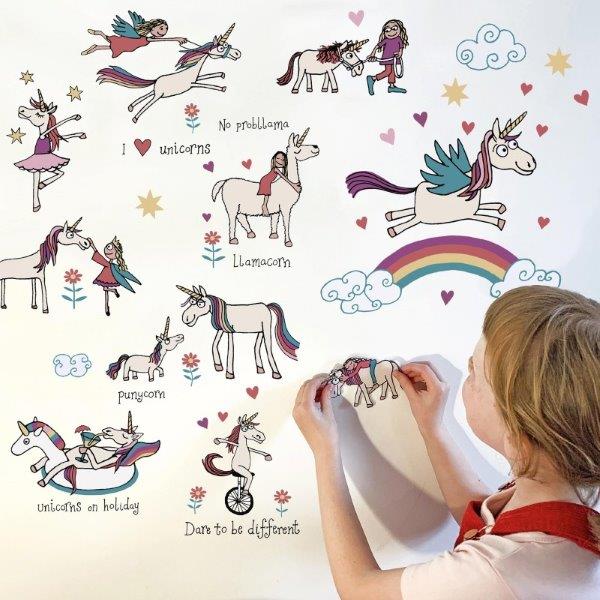Unicorn Wall Stickers for Children's Room - Tyrrell Katz - Wall Stickers for Kids - Unicorn Wall Art