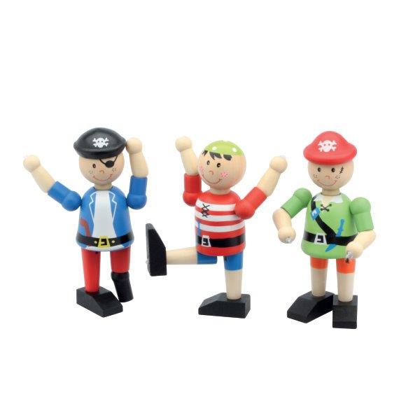Wooden Flexi Pirate Toy for Children - Keycraft - Children's Wooden Toy Pirates