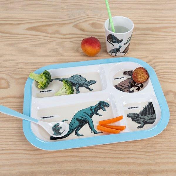 Dinosaur Food Compartment Tray - Rex London Prehistoric Land - Children's Dinosaur Food Tray