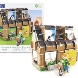 Eco House Pop-Out Build 3D Playset for Children - Playpress Toys - Children's 3d Cardboard Play Sets