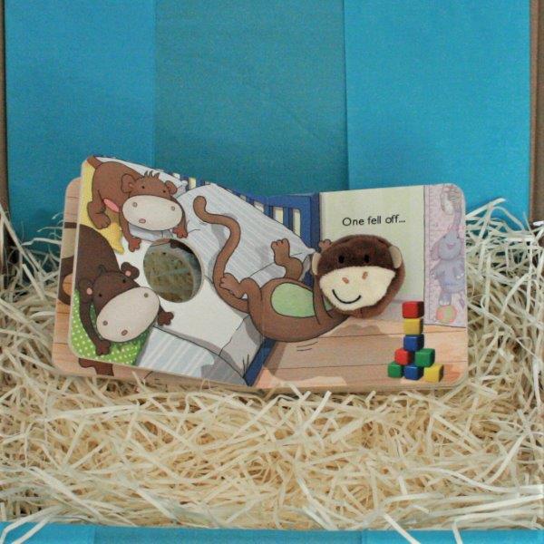 Five Little Monkeys Finger Puppet Book - Safari baby Gift Box - Ebb & Flow Kids