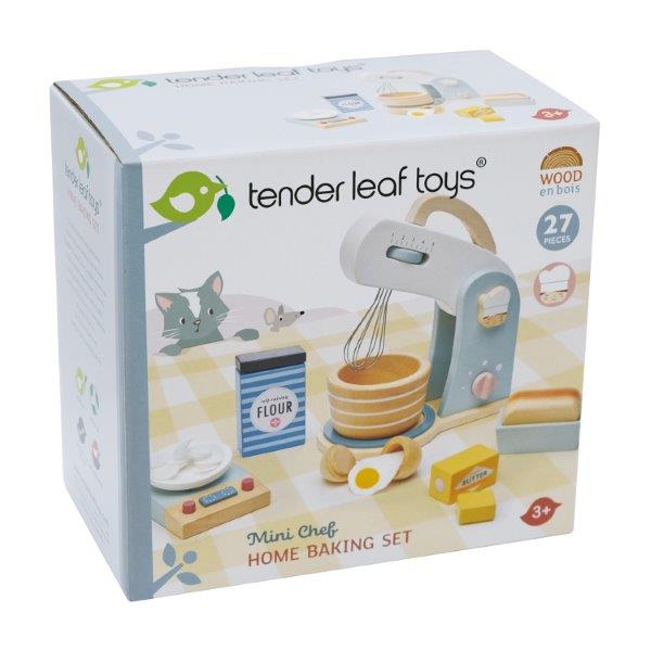 Home Baking Set - Tenderleaf Toys - Children's Wooden Toy Baking Set - Wooden Home Baking Set for Children