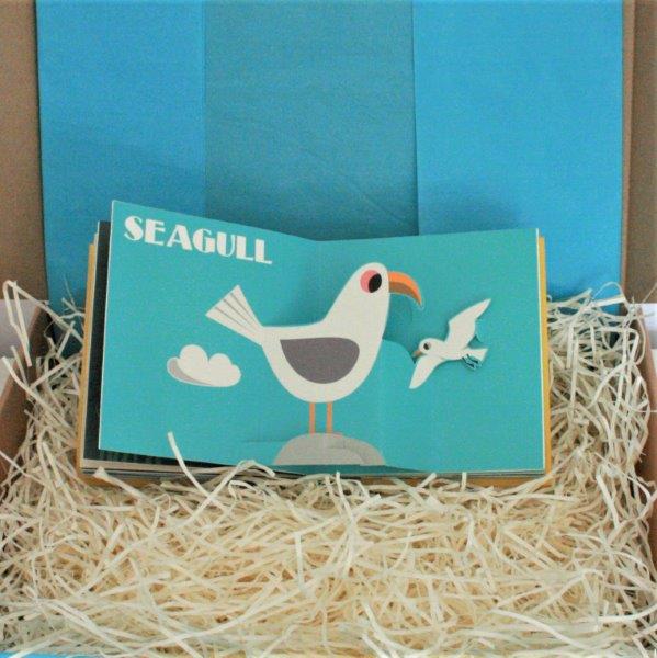 Ocean Pop Up Book - Seagull - Seaside Delux Baby Gift Box - Ebb & Flow Kids