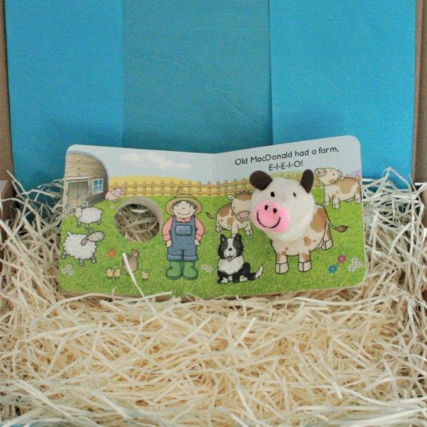 Old MacDonald Had a Farm Finger Puppet Book - Farm Baby Gift Box - Ebb & Flow Kids