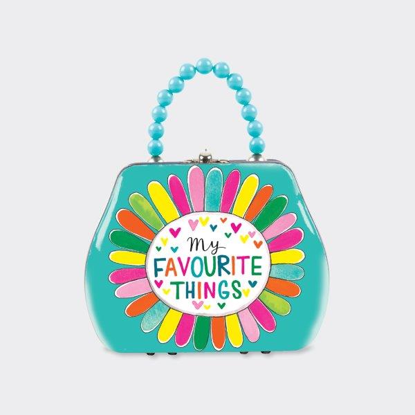 Tin Hand Bag with Bead Handle - Rachel Ellen Designs - My Favourite Things - Tin Storage Bag
