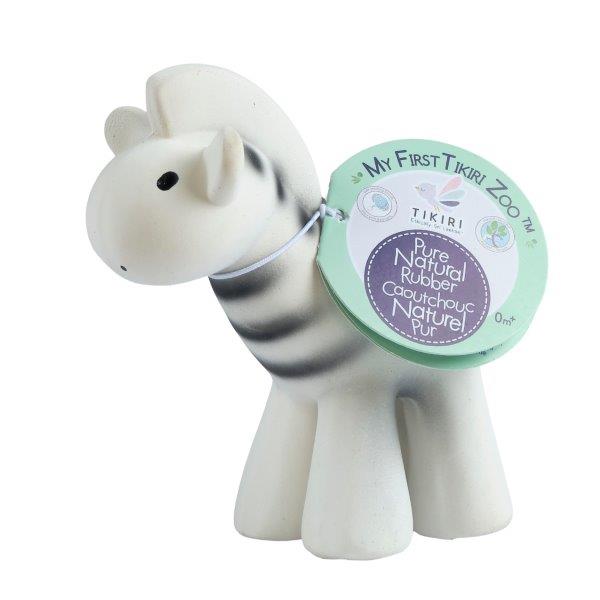 Zebra Organic Rubber Teether -Tikiri - Sarfari Baby Gift Box - Ebb & Flow Kids