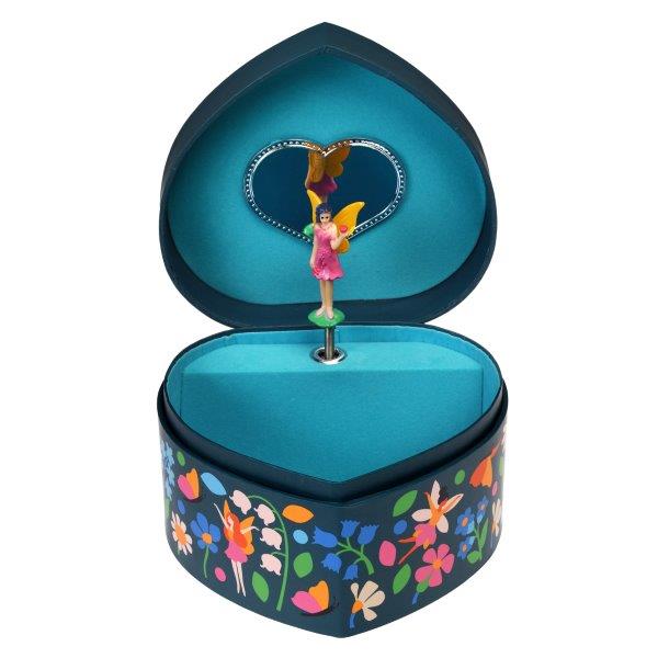 Fairies in the Garden Heart Musical Jewellery Box for Children - Rex London - Children's Jewellery Box