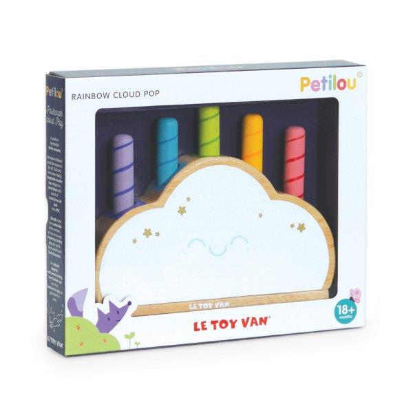 Rainbow Cloud Pop Up Game for Toddlers - Le Toy Van - Petilou - Wooden Toddler Toy