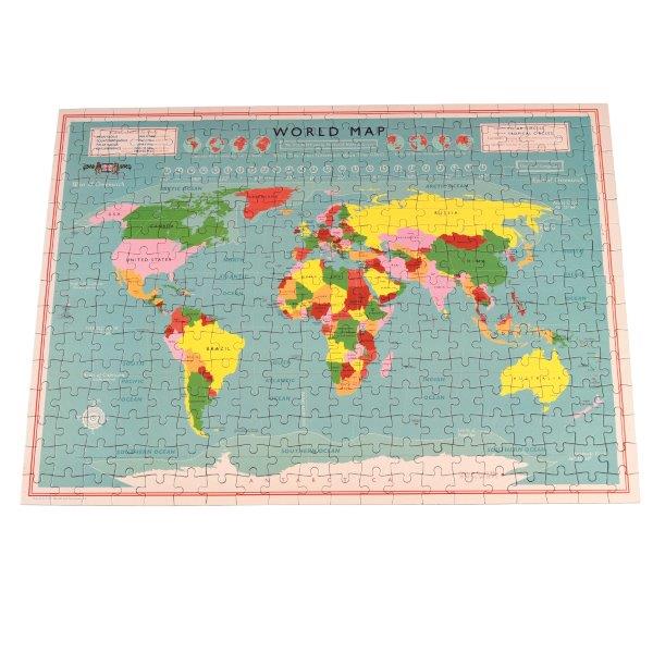 World Map 300 Piece Puzzle for Children in a Tube - Rex London - Children's World Map Jigsaw Puzzles