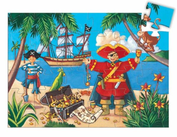 A 36-pieces pirate jigsaw puzzle from Djeco for children ages 4 year plus.