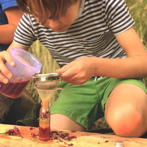Children's potion set from the Den Kit Co encouraging kids to make their own natural potions