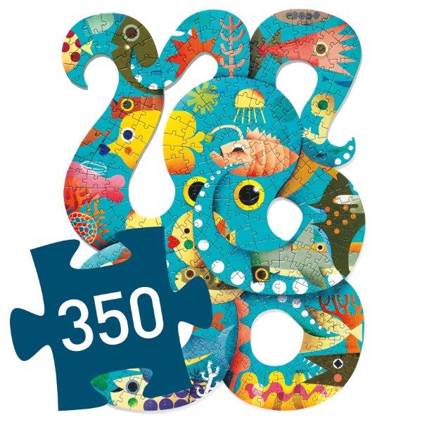 A 350-piece octopus shaped jigsaw puzzle for children ages 7 years plus.