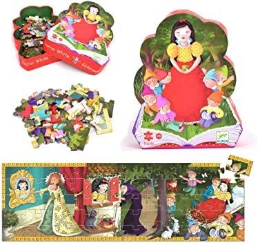Children will love this traditional jigsaw puzzle from Djeco telling the Snow White fairy tale.