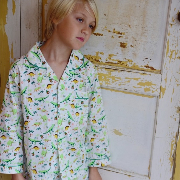THE Crafts Little Boys Dino Pajamas Set Children PJs 100% Cotton Sleepwear 